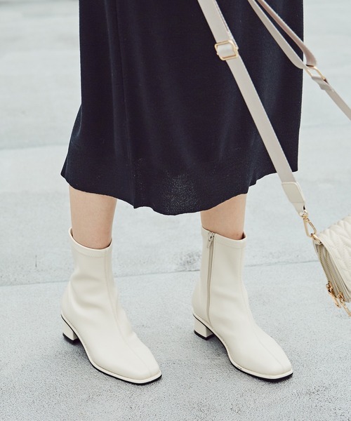 N.（N. Natural Beauty Basic）（エヌエヌナチュラルビューティーベーシック）の「◆クルミステッチストレッチショートブーツ（ブーツ・レディース・ブラック/ブラウン/オフホワイト・MEDIUM/LARGE）」の10枚目の写真