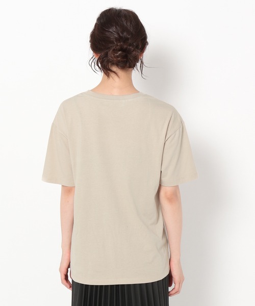 mysty woman（ミスティウーマン）の「モノクロフォトカラーロゴＴ 229110（Tシャツ/カットソー・レディース・チャコール/ダークベージュ/オフホワイト・FREE）」の16枚目の写真