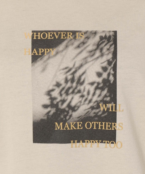 mysty woman（ミスティウーマン）の「モノクロフォトカラーロゴＴ 229110（Tシャツ/カットソー・レディース・チャコール/ダークベージュ/オフホワイト・FREE）」の11枚目の写真