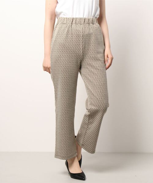 Samansa Mos2 blue（サマンサモスモスブルー）の「カットジャカードパンツ（その他パンツ・レディース・グレー/ブラウン/ブラック・ﾌﾘ-）」の8枚目の写真