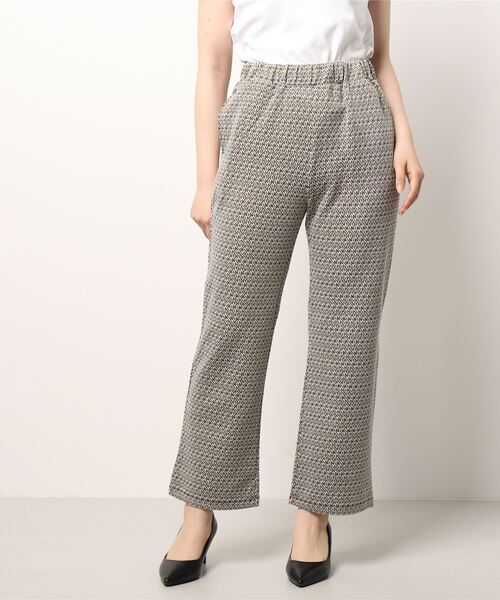 Samansa Mos2 blue（サマンサモスモスブルー）の「カットジャカードパンツ（その他パンツ・レディース・グレー/ブラウン/ブラック・ﾌﾘ-）」の9枚目の写真