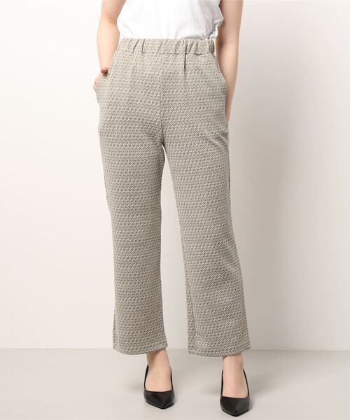 Samansa Mos2 blue（サマンサモスモスブルー）の「カットジャカードパンツ（その他パンツ・レディース・グレー/ブラウン/ブラック・ﾌﾘ-）」の5枚目の写真