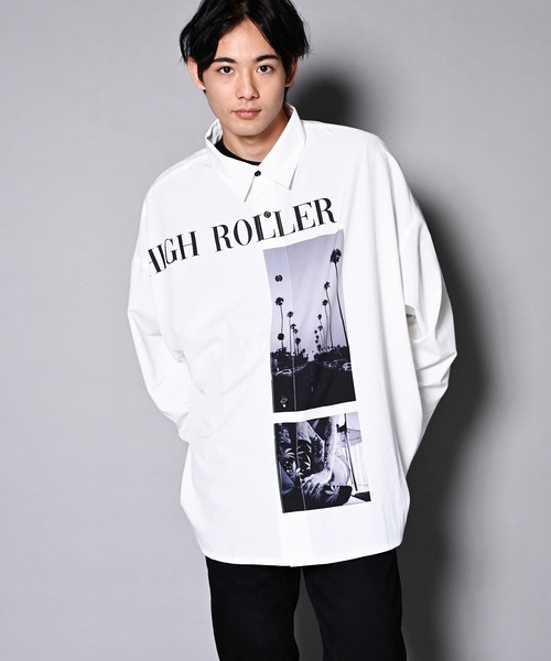 GALLIS ADDICTION（ガリスアディクション）の「GA RANDOM-PHOTO L/S SHIRT/ランダムフォト 長袖シャツ（シャツ/ブラウス・メンズ・ホワイト/ブラック・FREE）」の2枚目の写真