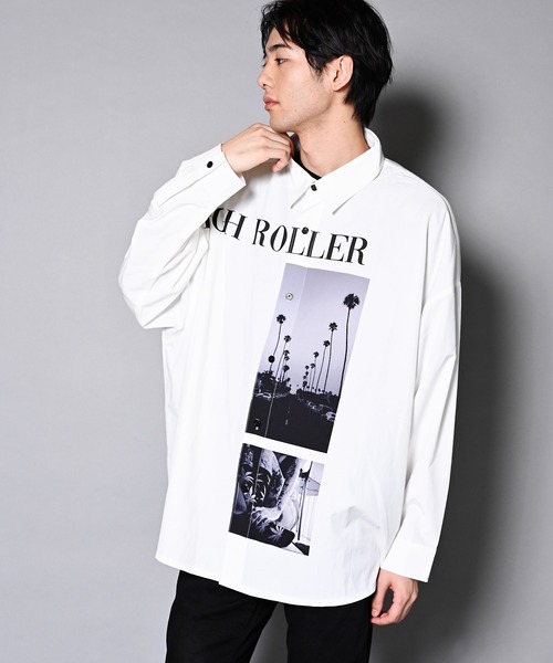 GALLIS ADDICTION（ガリスアディクション）の「GA RANDOM-PHOTO L/S SHIRT/ランダムフォト 長袖シャツ（シャツ/ブラウス・メンズ・ホワイト/ブラック・FREE）」の12枚目の写真