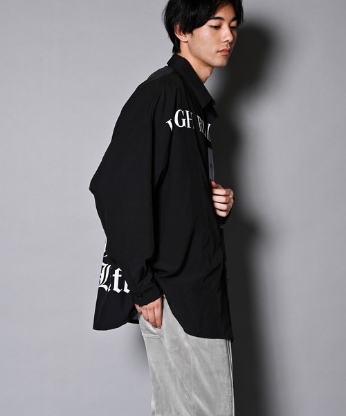 GALLIS ADDICTION（ガリスアディクション）の「GA RANDOM-PHOTO L/S SHIRT/ランダムフォト 長袖シャツ（シャツ/ブラウス・メンズ・ホワイト/ブラック・FREE）」の4枚目の写真
