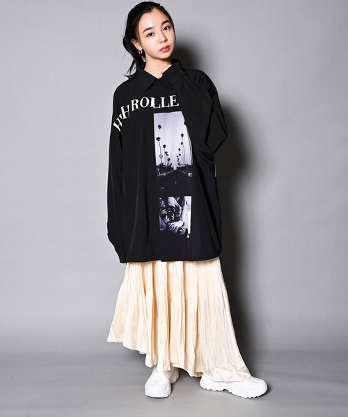 GALLIS ADDICTION（ガリスアディクション）の「GA RANDOM-PHOTO L/S SHIRT/ランダムフォト 長袖シャツ（シャツ/ブラウス・メンズ・ホワイト/ブラック・FREE）」の15枚目の写真