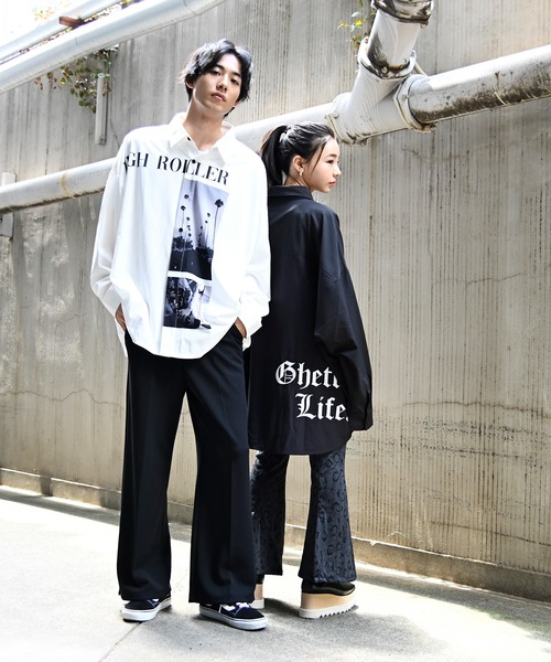 GALLIS ADDICTION（ガリスアディクション）の「GA RANDOM-PHOTO L/S SHIRT/ランダムフォト 長袖シャツ（シャツ/ブラウス・メンズ・ホワイト/ブラック・FREE）」の11枚目の写真