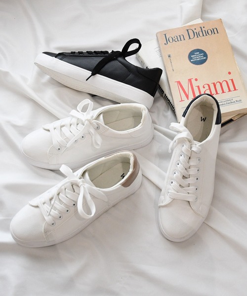 NOFALL（ノーフォール）の「レースアップローカットスニーカー（スニーカー・レディース・ホワイト×ネイビー/ホワイト/ホワイト系その他/ブラック・M/SS/3L/LL/S/L）」の7枚目の写真