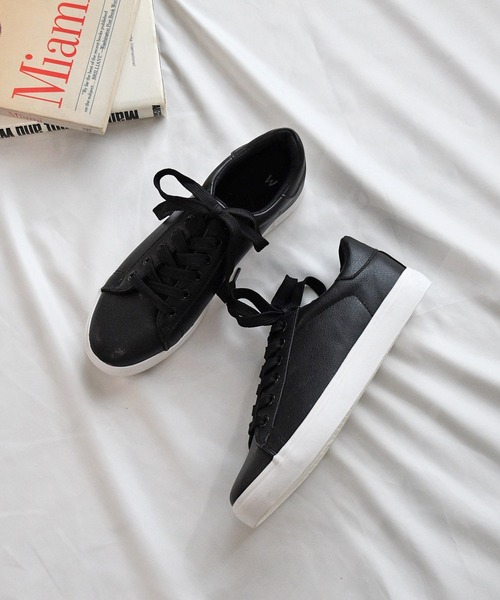 NOFALL（ノーフォール）の「レースアップローカットスニーカー（スニーカー・レディース・ホワイト×ネイビー/ホワイト/ホワイト系その他/ブラック・M/SS/3L/LL/S/L）」の9枚目の写真