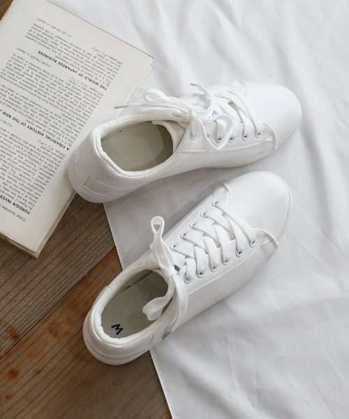 NOFALL（ノーフォール）の「レースアップローカットスニーカー（スニーカー・レディース・ホワイト×ネイビー/ホワイト/ホワイト系その他/ブラック・M/SS/3L/LL/S/L）」の10枚目の写真