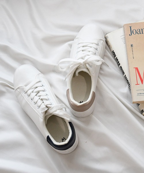 NOFALL（ノーフォール）の「レースアップローカットスニーカー（スニーカー・レディース・ホワイト×ネイビー/ホワイト/ホワイト系その他/ブラック・M/SS/3L/LL/S/L）」の11枚目の写真