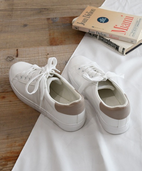 NOFALL（ノーフォール）の「レースアップローカットスニーカー（スニーカー・レディース・ホワイト×ネイビー/ホワイト/ホワイト系その他/ブラック・M/SS/3L/LL/S/L）」の14枚目の写真