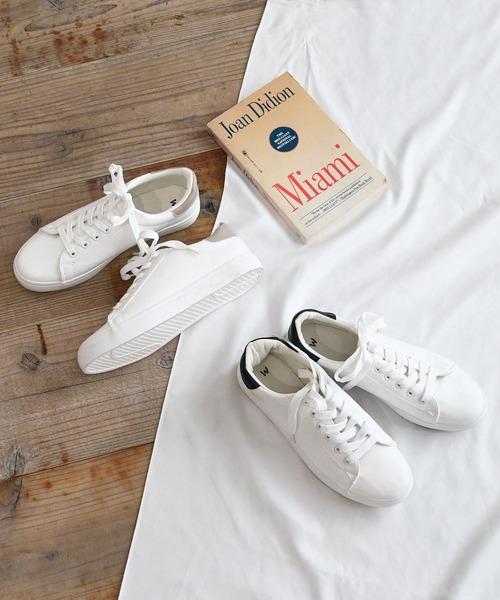 NOFALL（ノーフォール）の「レースアップローカットスニーカー（スニーカー・レディース・ホワイト×ネイビー/ホワイト/ホワイト系その他/ブラック・M/SS/3L/LL/S/L）」の13枚目の写真