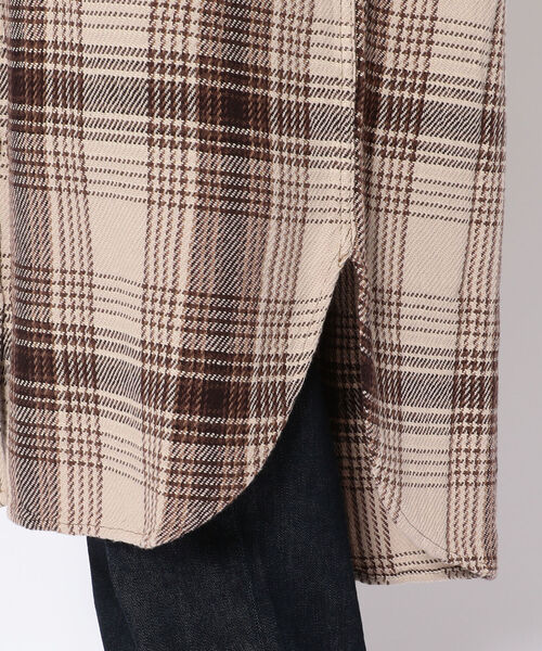AVIREX（アヴィレックス）の「チェックシャツワンピース ハリケーンハンタース/ CHECK SHIRT ONEPIECE HURRICAINE HUNTERS（シャツワンピース・レディース・ベージュ/レッド/ブルー・FREE）」の13枚目の写真
