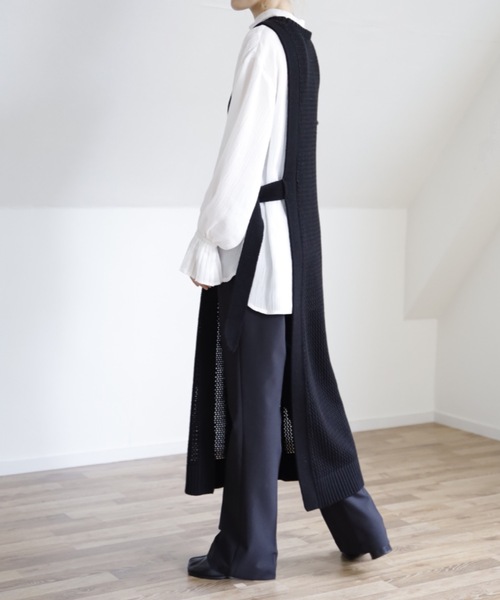UNFIELD(アンフィールド)の「【UNFIELD メッシュニットベストワンピース】(ワンピース・レディース・ブラック/キナリ/オリーブ・FREE)」の10枚目の写真