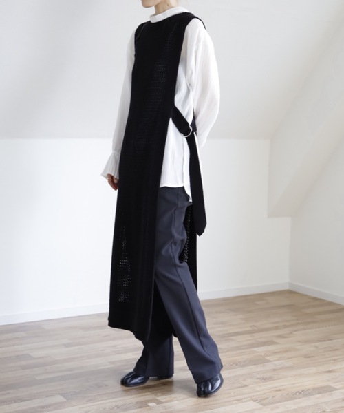 UNFIELD(アンフィールド)の「【UNFIELD メッシュニットベストワンピース】(ワンピース・レディース・ブラック/キナリ/オリーブ・FREE)」の13枚目の写真
