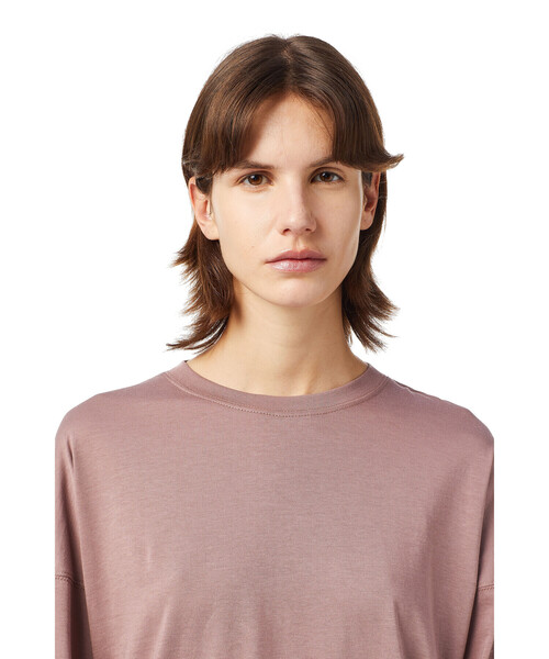 DIESEL（ディーゼル）の「レディース サステナブル Tシャツ リラックスフィット ロゴラベル ロンT（Tシャツ/カットソー・レディース・ホワイト/グレー/ブラック/ピンク・SMALL/X-SMALL/MEDIUM/LARGE）」の11枚目の写真