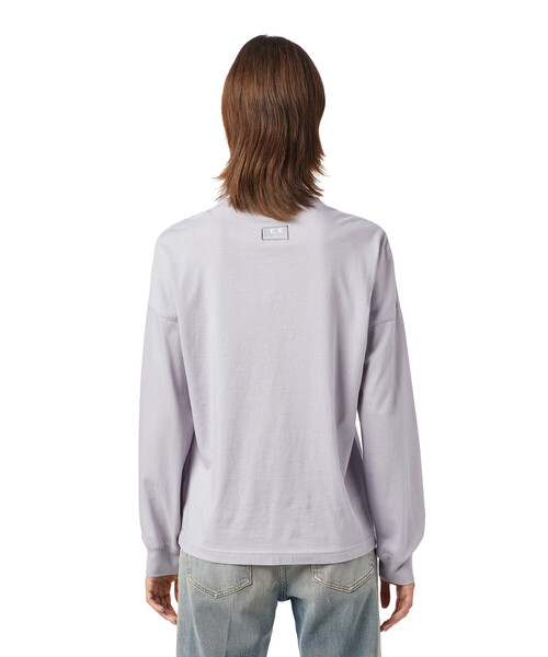 DIESEL（ディーゼル）の「レディース サステナブル Tシャツ リラックスフィット ロゴラベル ロンT（Tシャツ/カットソー・レディース・ホワイト/グレー/ブラック/ピンク・SMALL/X-SMALL/MEDIUM/LARGE）」の21枚目の写真