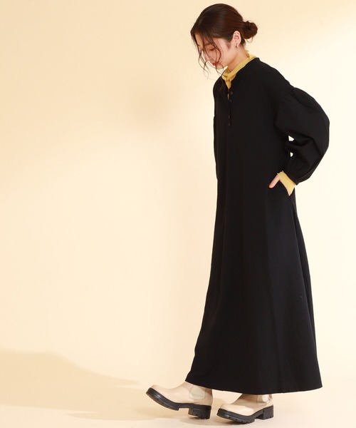 Ray BEAMS(レイビームス)の「Ray BEAMS / カットソー ボリュームスリーブ ワンピース(ワンピース・レディース・ブラック/ブラウン系その他4/グリーン系その他2・ONE SIZE)」の11枚目の写真