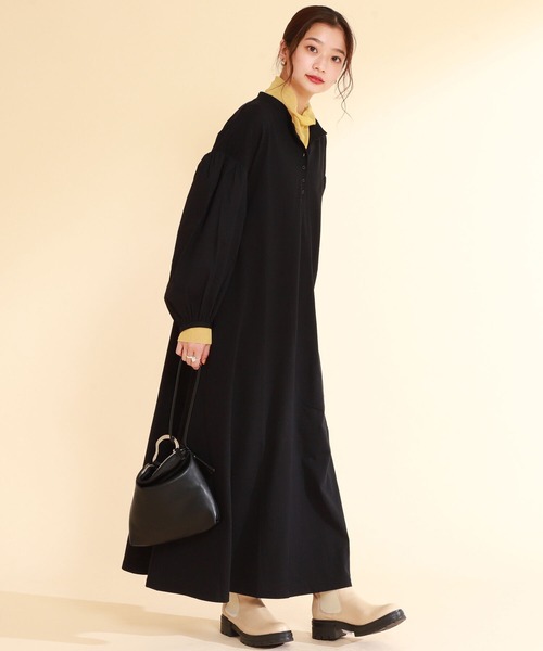 Ray BEAMS(レイビームス)の「Ray BEAMS / カットソー ボリュームスリーブ ワンピース(ワンピース・レディース・ブラック/ブラウン系その他4/グリーン系その他2・ONE SIZE)」の17枚目の写真