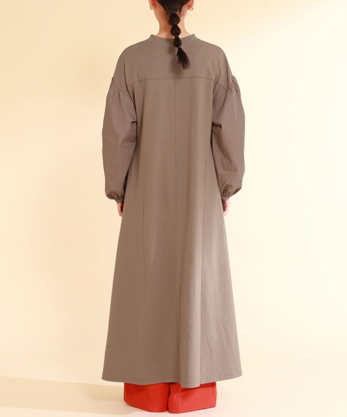 Ray BEAMS(レイビームス)の「Ray BEAMS / カットソー ボリュームスリーブ ワンピース(ワンピース・レディース・ブラック/ブラウン系その他4/グリーン系その他2・ONE SIZE)」の16枚目の写真