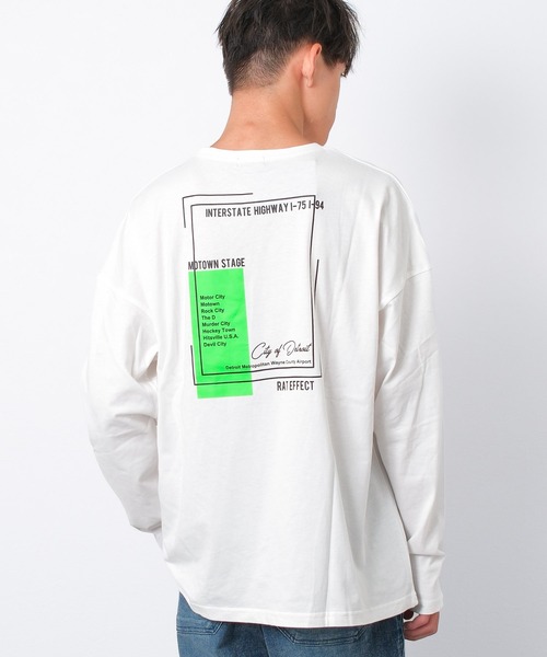 RAT EFFECT(ラットエフェクト)の「ネオンプリントロングTシャツ(Tシャツ/カットソー・キッズ・チャコールグレー/ライトブルー/グリーン/グレー/ブラック/オフホワイト/ホワイト系その他・160/140/120/130/150/170)」の3枚目の写真