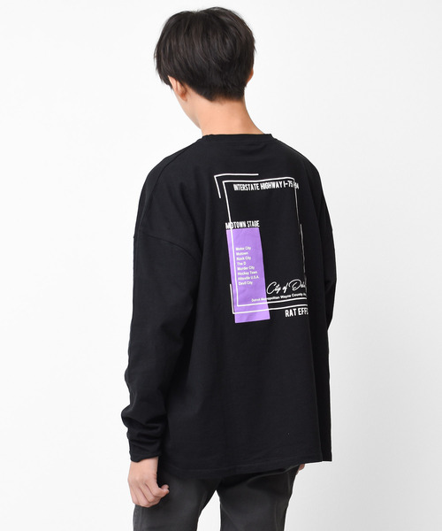 RAT EFFECT(ラットエフェクト)の「ネオンプリントロングTシャツ(Tシャツ/カットソー・キッズ・チャコールグレー/ライトブルー/グリーン/グレー/ブラック/オフホワイト/ホワイト系その他・160/140/120/130/150/170)」の1枚目の写真