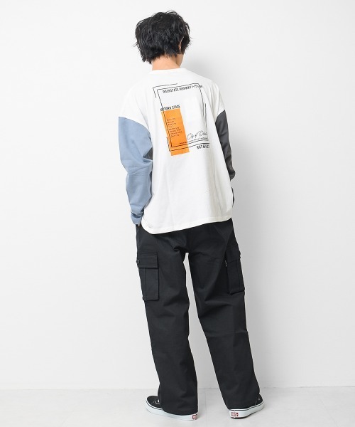 RAT EFFECT(ラットエフェクト)の「ネオンプリントロングTシャツ(Tシャツ/カットソー・キッズ・チャコールグレー/ライトブルー/グリーン/グレー/ブラック/オフホワイト/ホワイト系その他・160/140/120/130/150/170)」の8枚目の写真