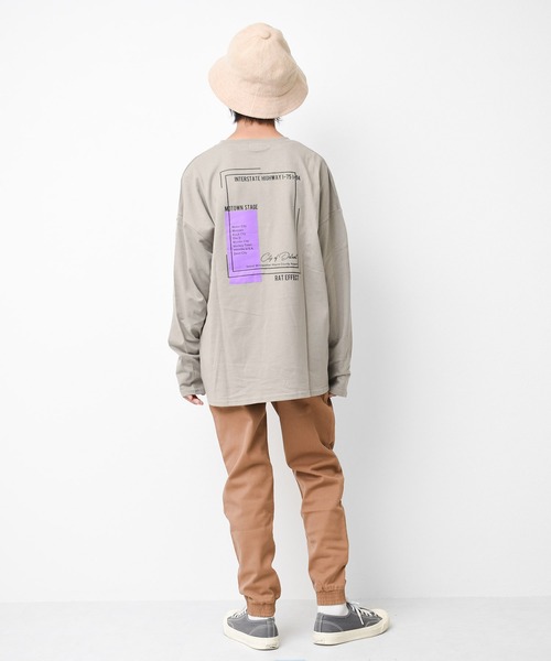 RAT EFFECT(ラットエフェクト)の「ネオンプリントロングTシャツ(Tシャツ/カットソー・キッズ・チャコールグレー/ライトブルー/グリーン/グレー/ブラック/オフホワイト/ホワイト系その他・160/140/120/130/150/170)」の10枚目の写真