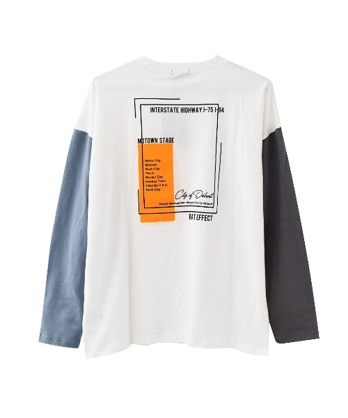 RAT EFFECT(ラットエフェクト)の「ネオンプリントロングTシャツ(Tシャツ/カットソー・キッズ・チャコールグレー/ライトブルー/グリーン/グレー/ブラック/オフホワイト/ホワイト系その他・160/140/120/130/150/170)」の15枚目の写真