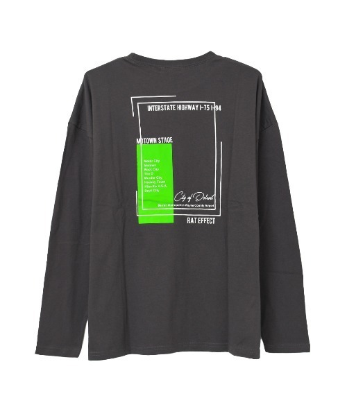 RAT EFFECT(ラットエフェクト)の「ネオンプリントロングTシャツ(Tシャツ/カットソー・キッズ・チャコールグレー/ライトブルー/グリーン/グレー/ブラック/オフホワイト/ホワイト系その他・160/140/120/130/150/170)」の18枚目の写真