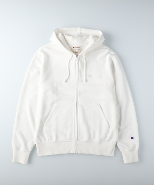Champion（チャンピオン）の「【Champion】ロゴ刺繍ジップパーカー（パーカー・メンズ・ホワイト/グレー/ブラック・S/M/L/XL）」の9枚目の写真
