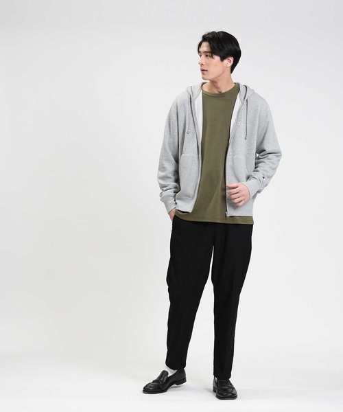 Champion（チャンピオン）の「【Champion】ロゴ刺繍ジップパーカー（パーカー・メンズ・ホワイト/グレー/ブラック・S/M/L/XL）」の22枚目の写真
