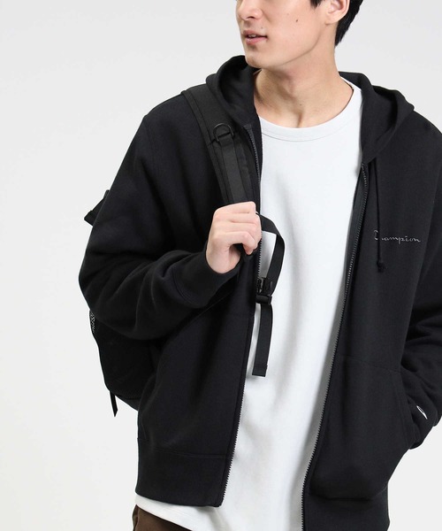 Champion（チャンピオン）の「【Champion】ロゴ刺繍ジップパーカー（パーカー・メンズ・ホワイト/グレー/ブラック・S/M/L/XL）」の19枚目の写真