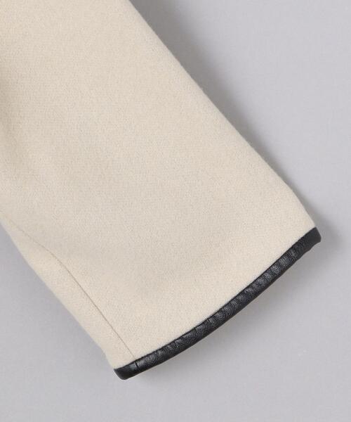 UNITED ARROWS（ユナイテッドアローズ）の「＜UNITED ARROWS＞スムース パイピング ノーカラーコート Ｗ（ノーカラーコート・レディース・ブラック/ベージュ/グレー・FREE）」の14枚目の写真