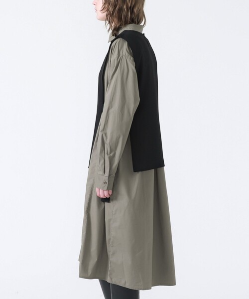 LOVELESS（ラブレス）の「ベストセット オーバーシャツドレス（シャツワンピース・レディース・ネイビー/グリーン系その他5・36）」の7枚目の写真