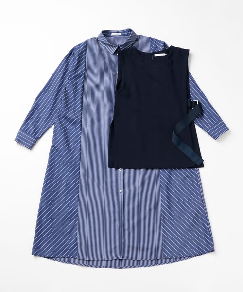 LOVELESS（ラブレス）の「ベストセット オーバーシャツドレス（シャツワンピース・レディース・ネイビー/グリーン系その他5・36）」の19枚目の写真