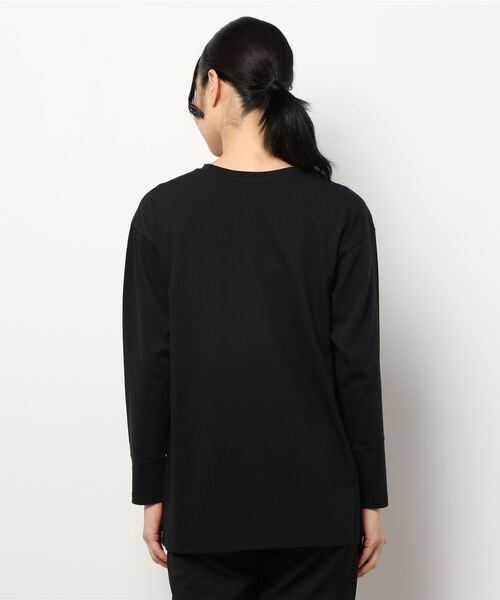 CAPRICIEUX LE'MAGE（カプリシューレマージュ）の「シルケットロンT（Tシャツ/カットソー・レディース・ホワイト/ブラック・FREE）」の4枚目の写真