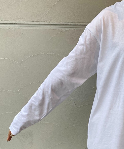 CAPRICIEUX LE'MAGE（カプリシューレマージュ）の「シルケットロンT（Tシャツ/カットソー・レディース・ホワイト/ブラック・FREE）」の20枚目の写真