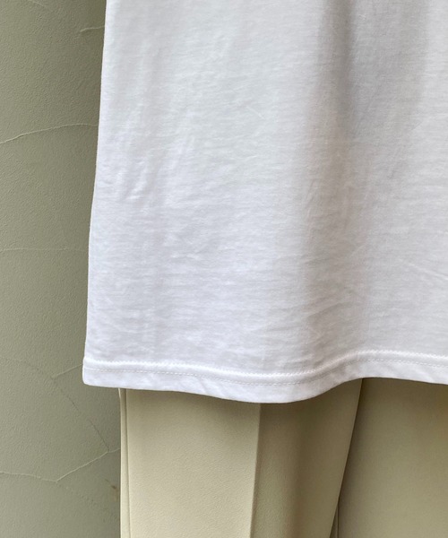 CAPRICIEUX LE'MAGE（カプリシューレマージュ）の「シルケットロンT（Tシャツ/カットソー・レディース・ホワイト/ブラック・FREE）」の19枚目の写真