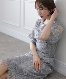 タイト シルエット パーティー ドレス 大きいサイズ ミモレ丈&七分袖 結婚式 フォーマル オケージョンドレス お呼ばれ 二次会 成人式 同窓会 謝恩会 20代 30代