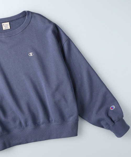 Champion（チャンピオン）の「【Champion】無地クルーネックトレーナー（スウェット・レディース・ブラウン/オリーブ/オフホワイト/ブルー/ダークグレー/ピンク/グレー/ケリー/パープル・M/L）」の17枚目の写真