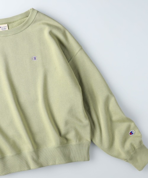 Champion（チャンピオン）の「【Champion】無地クルーネックトレーナー（スウェット・レディース・ブラウン/オリーブ/オフホワイト/ブルー/ダークグレー/ピンク/グレー/ケリー/パープル・M/L）」の21枚目の写真