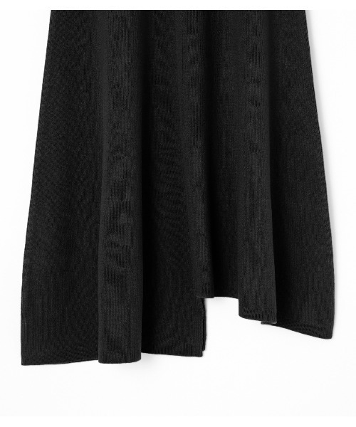 AZUL by moussy(アズールバイマウジー)の「【PLUS】ASYMMETRY DRAPE KNIT ONEPIECE/アシンメトリードレープニットワンピース(ワンピース・レディース・ダークカーキ/ライトブラウン/ブラック・SMALL/MEDIUM)」の12枚目の写真