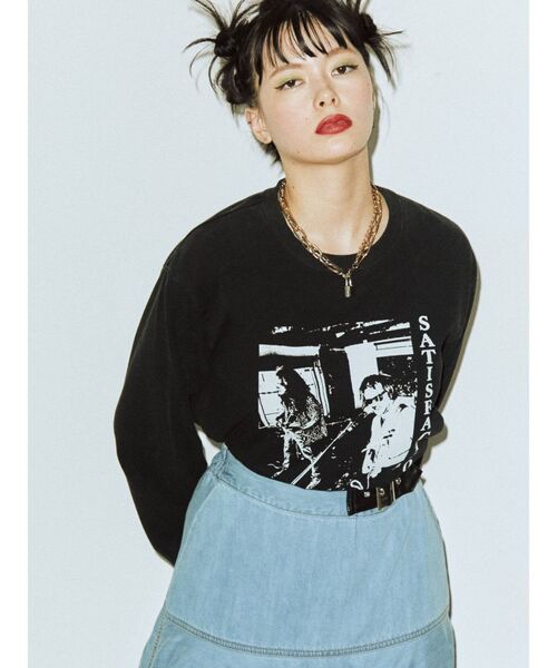 jouetie（ジュエティ）の「グランジムードロンT（Tシャツ/カットソー・レディース・ブラック/オフホワイト/その他1・MEDIUM）」の6枚目の写真