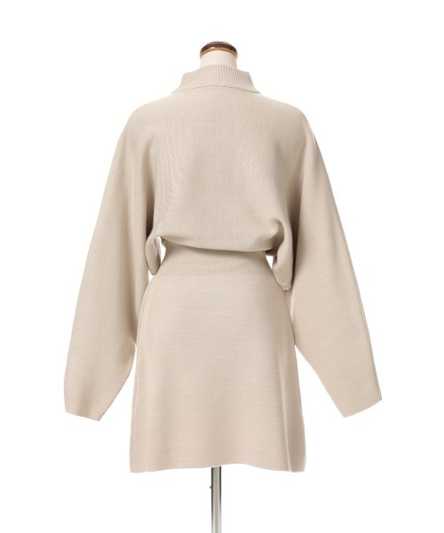 SLY（スライ）の「WAIST RIB KNIT OP/ウエストリブニットワンピース（ワンピース・レディース・アイボリー/ベージュ/ブラック・2/1）」の4枚目の写真