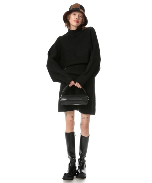 SLY（スライ）の「WAIST RIB KNIT OP/ウエストリブニットワンピース（ワンピース・レディース・アイボリー/ベージュ/ブラック・2/1）」の7枚目の写真