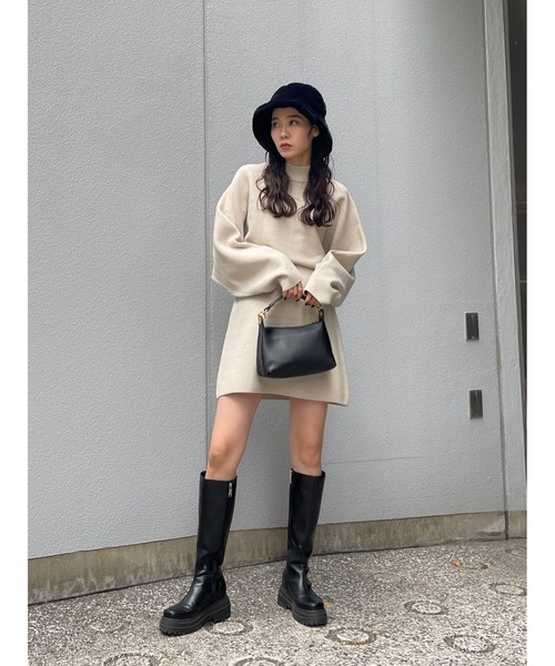 SLY（スライ）の「WAIST RIB KNIT OP/ウエストリブニットワンピース