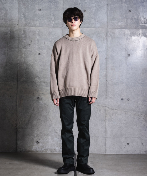 NIDO（ニド）の「バックオープンニットプルオーバー（ニット/セーター・メンズ・ブラック/ブルー/グレイッシュベージュ・M/L）」の11枚目の写真