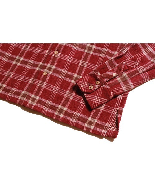 SURREAL（シュルリアル）の「【S.U.R/エスユーアール】HEAVY WEIGHT O/C CHECK SHIRT（シャツ/ブラウス・メンズ・ベージュ/ブラック/レッド・LARGE/MEDIUM/X-LARGE/SMALL）」の6枚目の写真